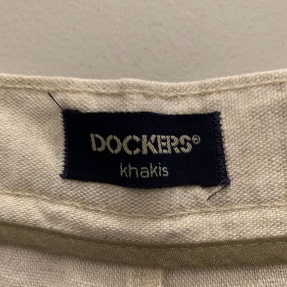 Mens Dockers Linen Khaki 40 x 30 - Picture 3 of 13
